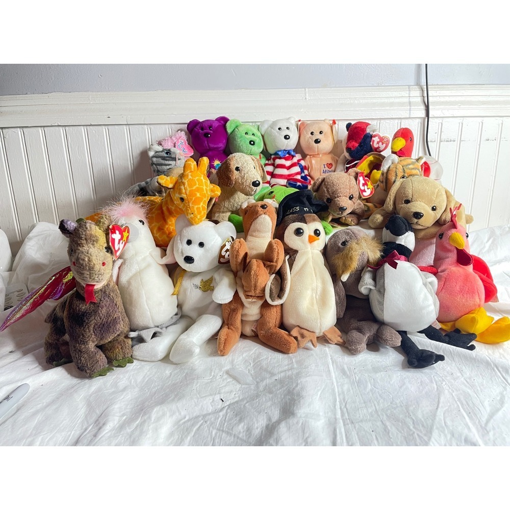 Ty Beanie Babies Plush Toy Collection Lot Assorted Animals